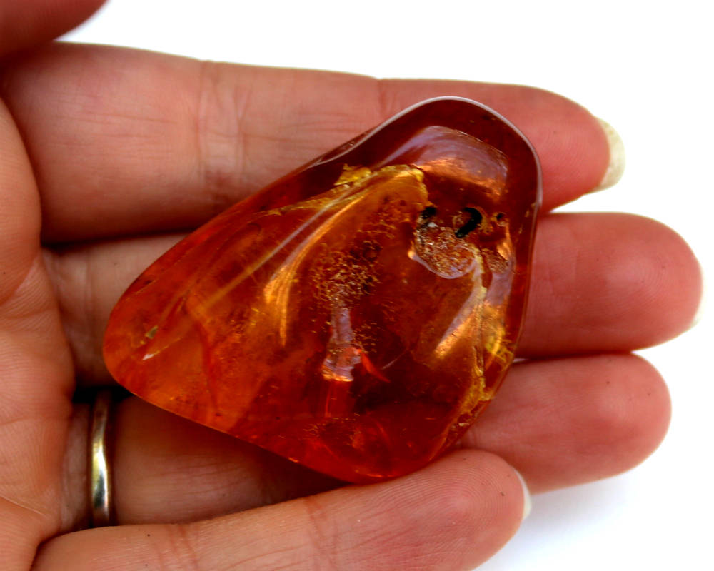 Baltic Amber Chunk Nugget Inclusions Insect Natural Honey Polished 15.4 gram