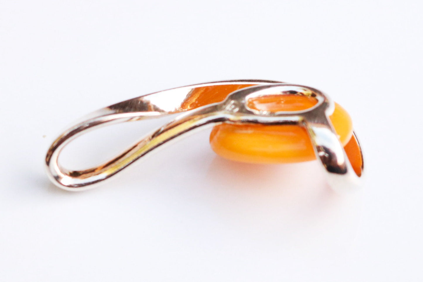 Baltic Amber Pendant Yolk Butterscotch Natural Unisex Jewelry1.18" 3 gram