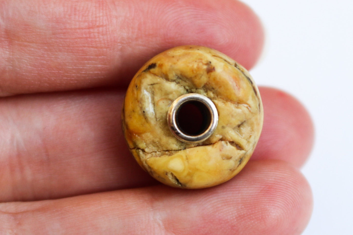 Baltic Amber Charm Bead Raw Butterscotch Natural Untreated 0.8"