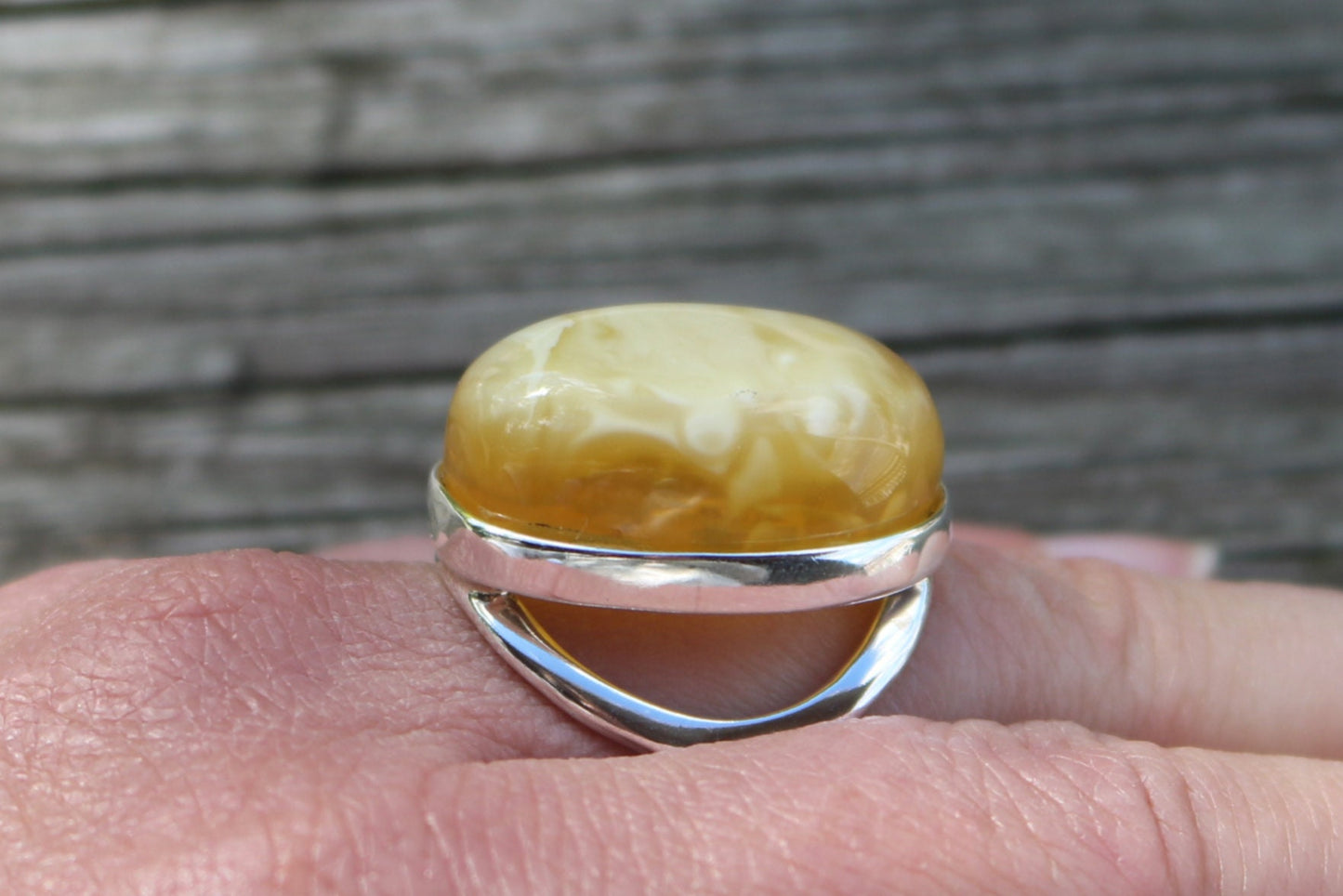 Baltic Amber Butterscotch Ring Oval Adjustable Untreated Natural Jewelry 925 Silver 13.3 gram
