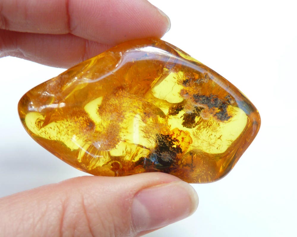 Baltic Amber Honey Chunk Nugget With Debris Natural Healing Inclusions 20.5 gram