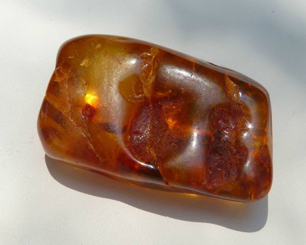 Baltic Amber Nugget Chunk Honey Natural Polished 13.8 gram