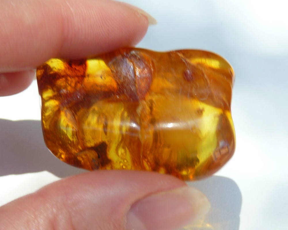 Baltic Amber Nugget Chunk Honey Natural Polished 13.8 gram