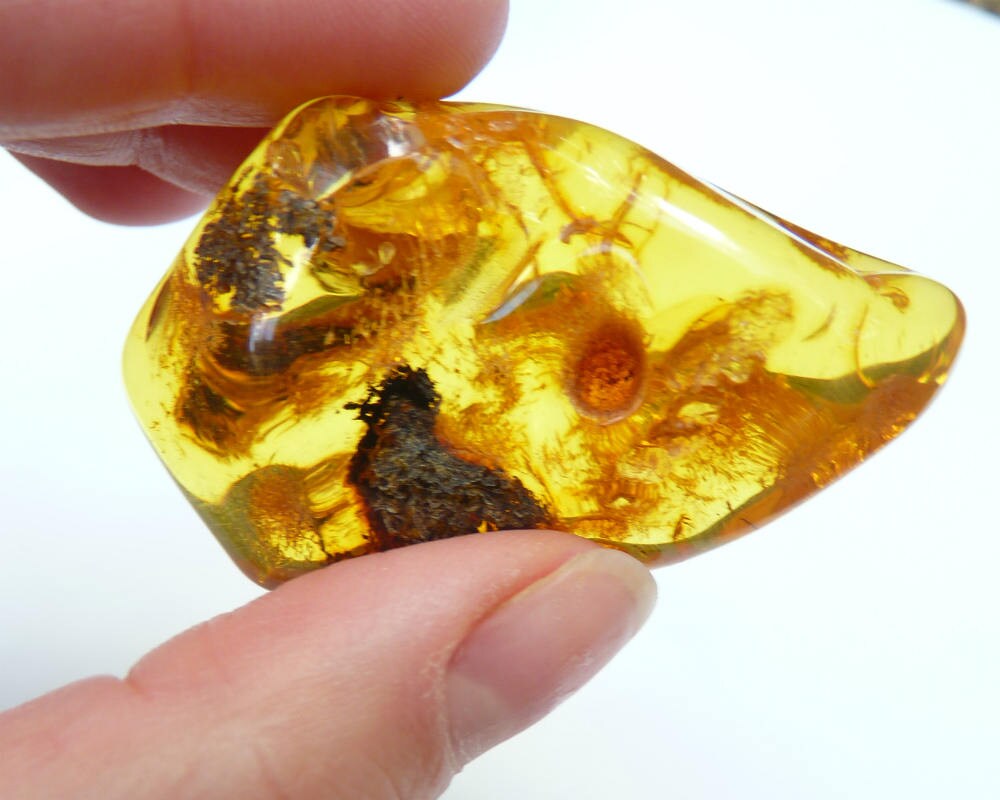 Baltic Amber Honey Chunk Nugget With Debris Natural Healing Inclusions 20.5 gram