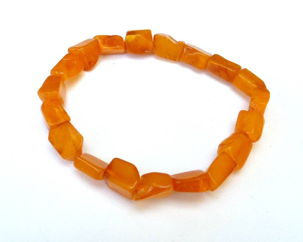 Baltic Amber Bracelet Antique Butterscotch Yolk Caramel Natural 7.5″ 6.3 gram