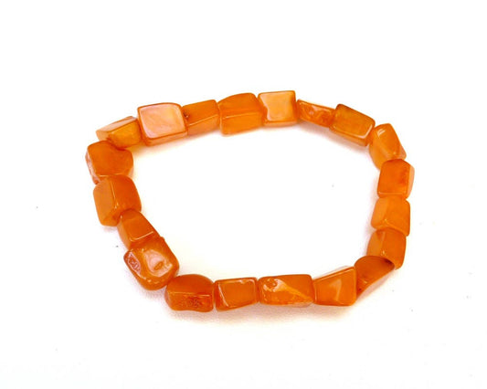 Baltic Amber Bracelet Antique Butterscotch Yolk Caramel 7.5″ 6.7 gram