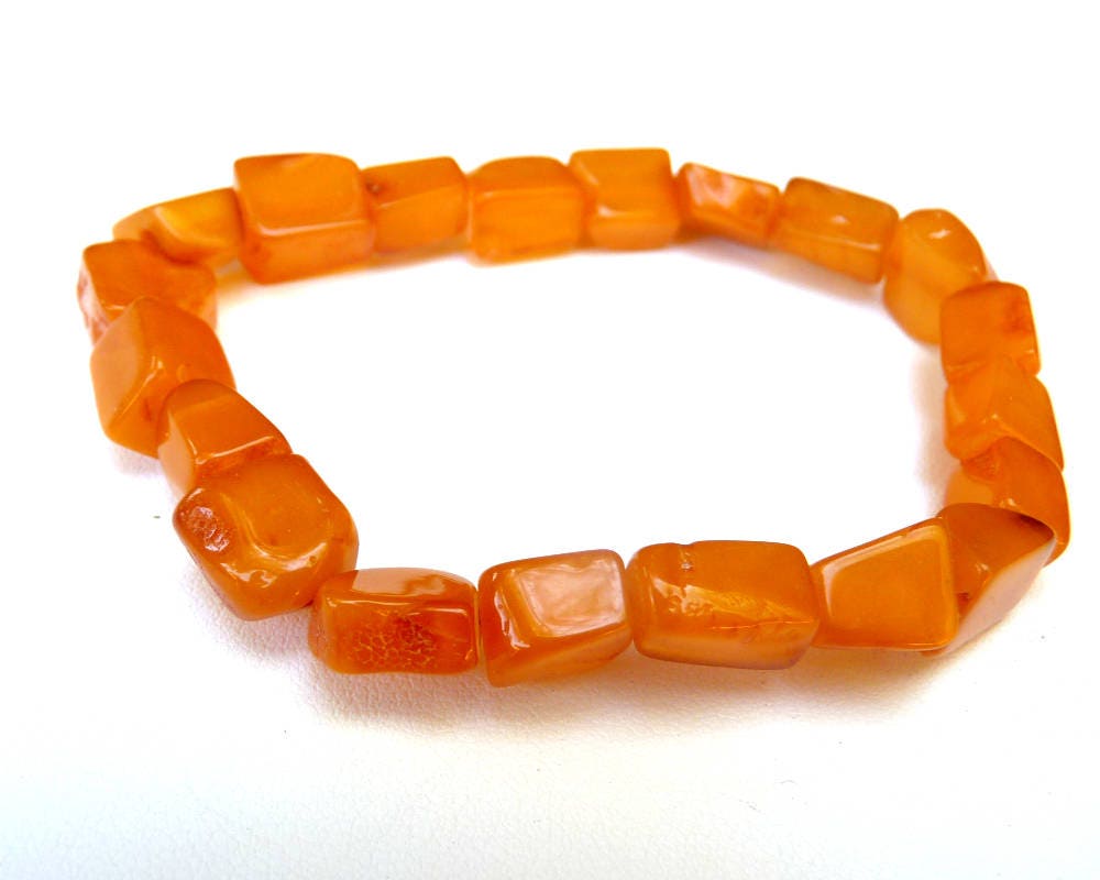 Baltic Amber Bracelet Antique Butterscotch Yolk Caramel 7.5″ 6.7 gram