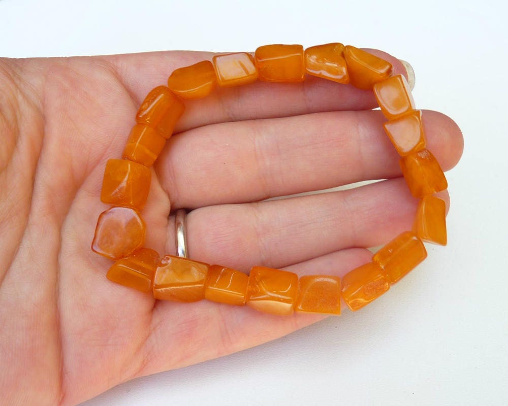 Baltic Amber Bracelet Antique Butterscotch Yolk Caramel 7.5″ 6.7 gram