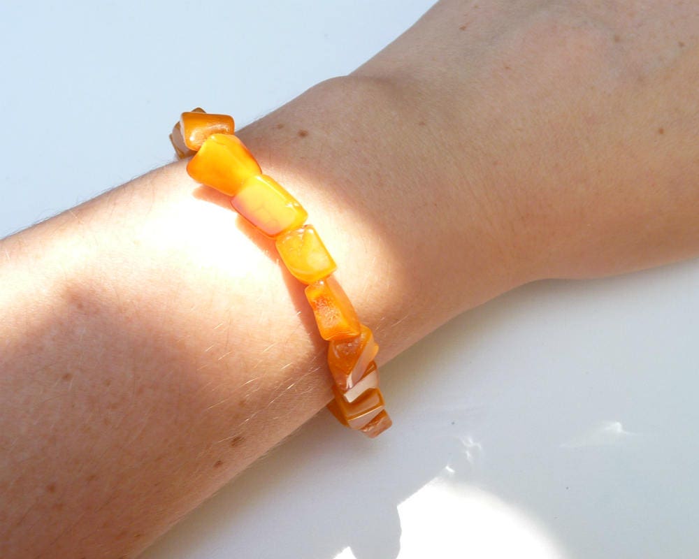 Baltic Amber Bracelet Antique Butterscotch Yolk Caramel 7.5″ 6.7 gram