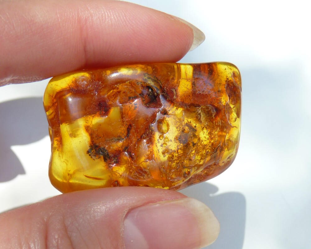 Baltic Amber Nugget Chunk Honey Natural Polished 13.8 gram