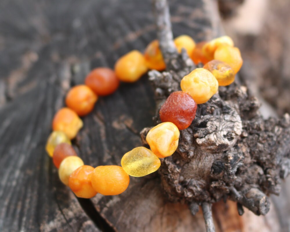 Baltic Amber Nodules Bracelet Drops Raw Natural Untreated Healing Unisex Jewelry 10.4 gram