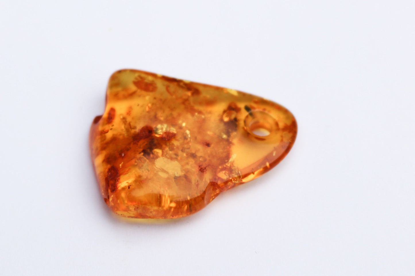 Baltic Amber Honey Pendant Pierced Natural Untreated Unisex 1.64" 7 gram