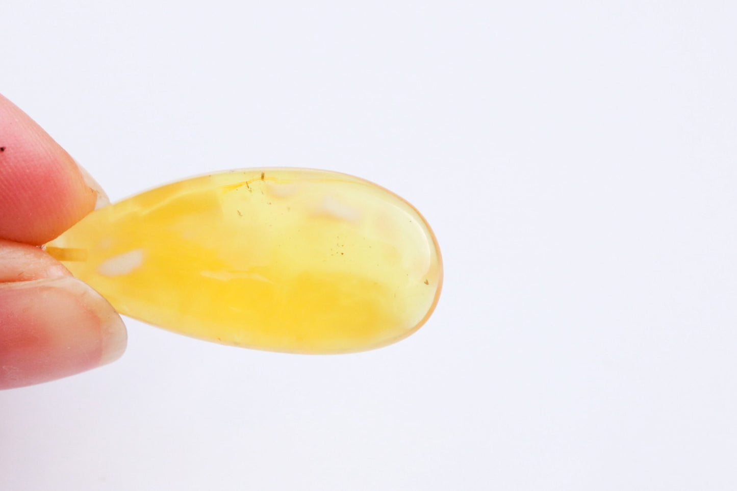 Baltic Amber Pendant Yellow Cloudy Milky Natural Untreated Unisex Jewelry 1.8" 2.8 gram