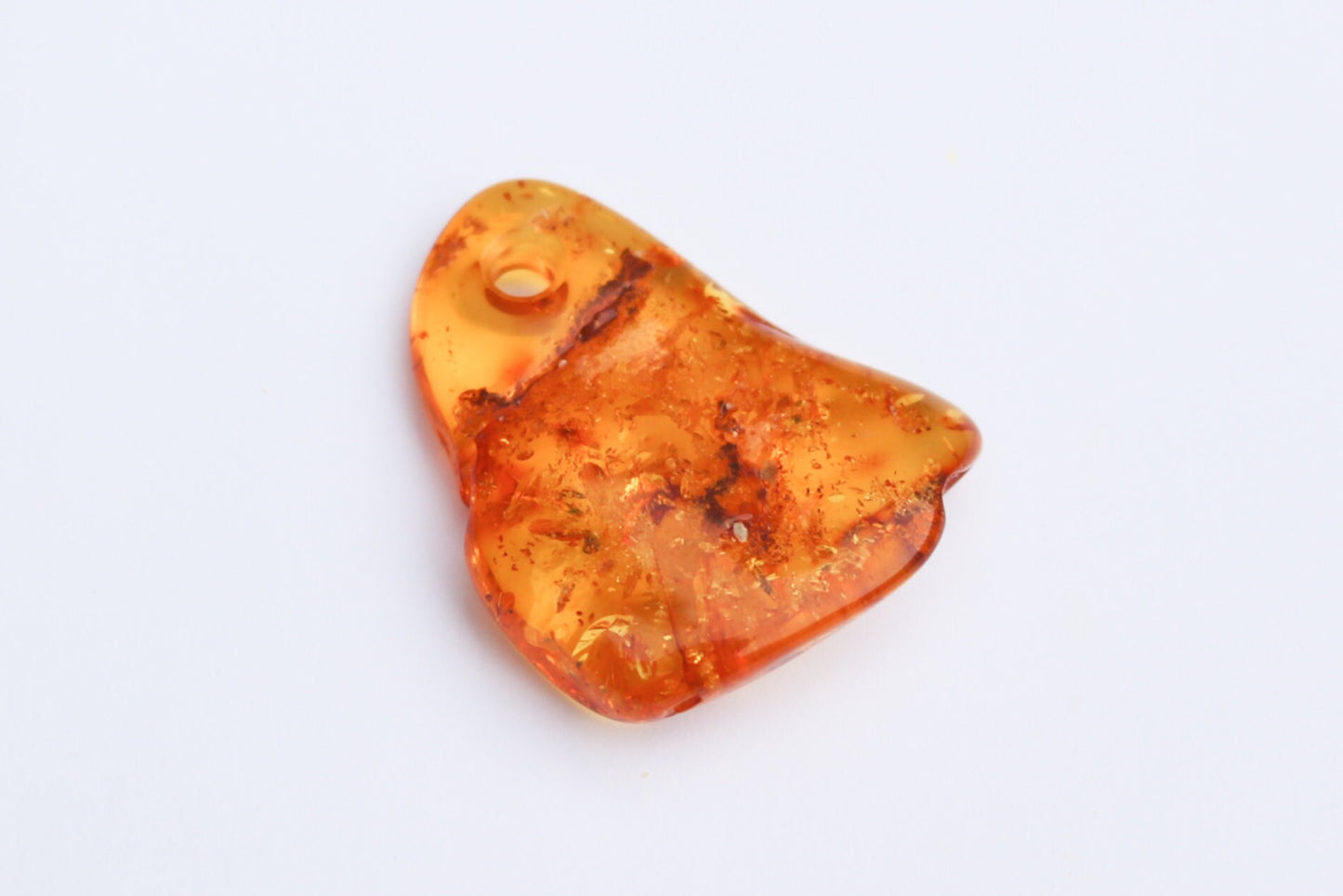 Baltic Amber Honey Pendant Pierced Natural Untreated Unisex 1.64" 7 gram