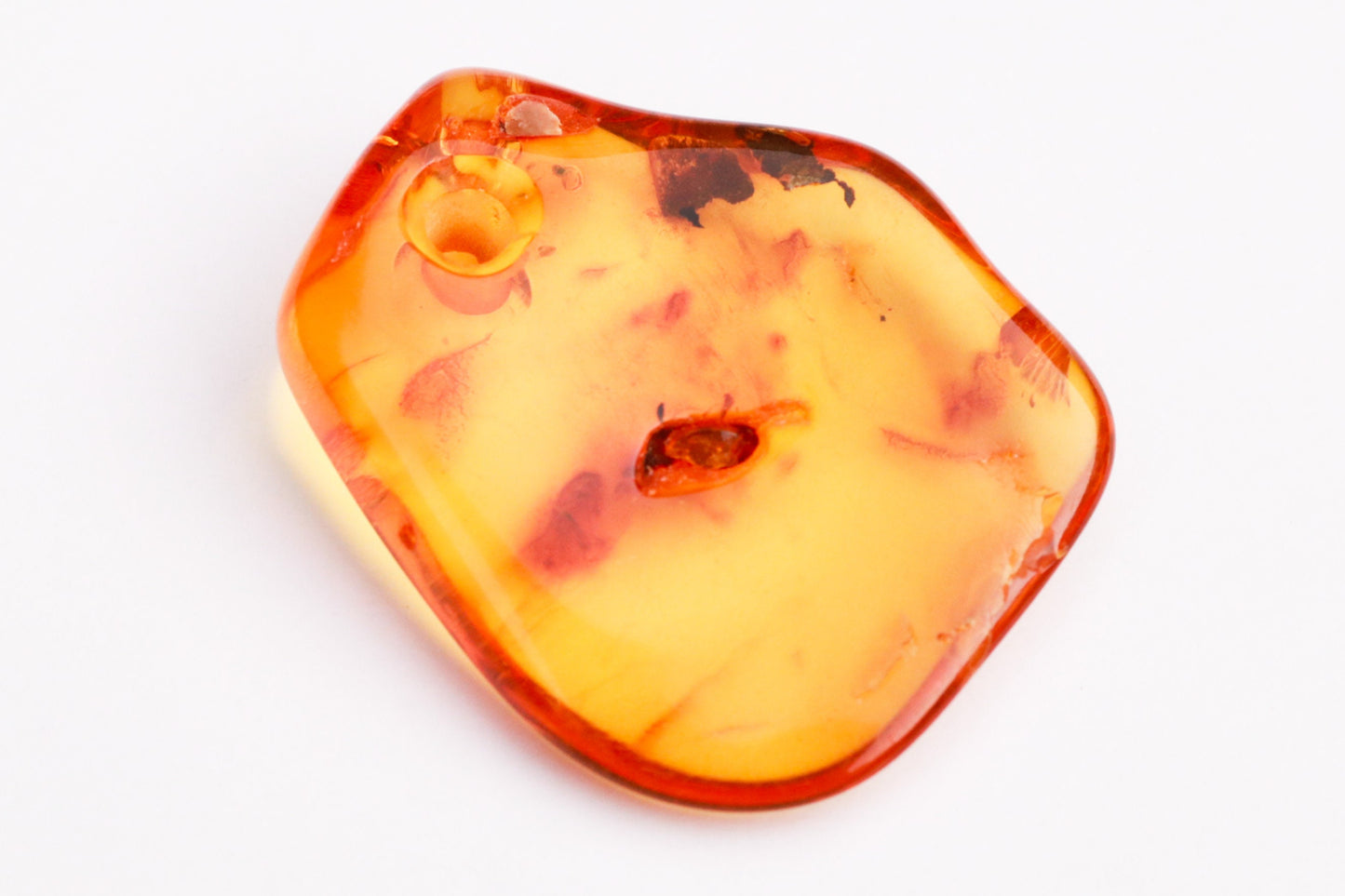 Baltic Amber Pendant Honey Pierced Natural Unisex Jewelry 1.65" 8.8 gram