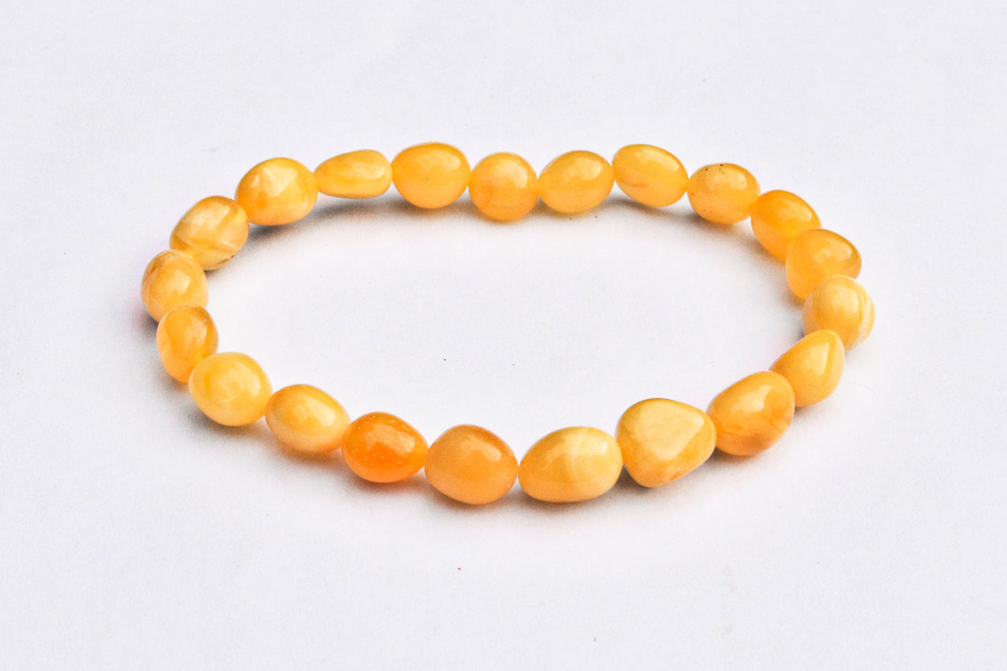 Baltic Amber Butterscotch Bracelet Beads Natural Untreated Unisex Jewelry 6.7 gram