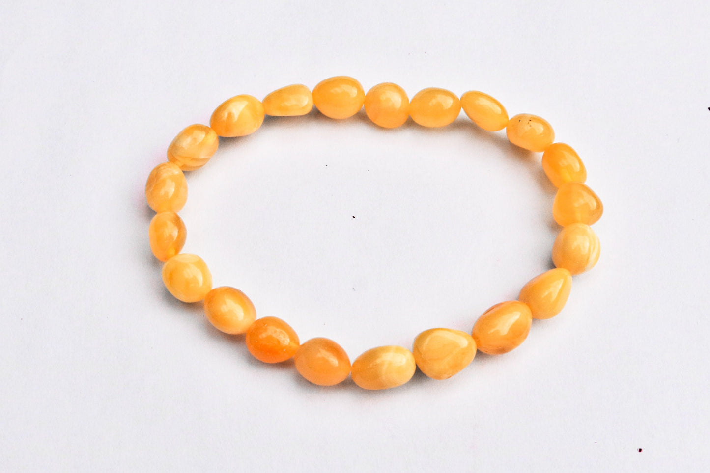 Baltic Amber Butterscotch Bracelet Beads Natural Untreated Unisex Jewelry 6.7 gram