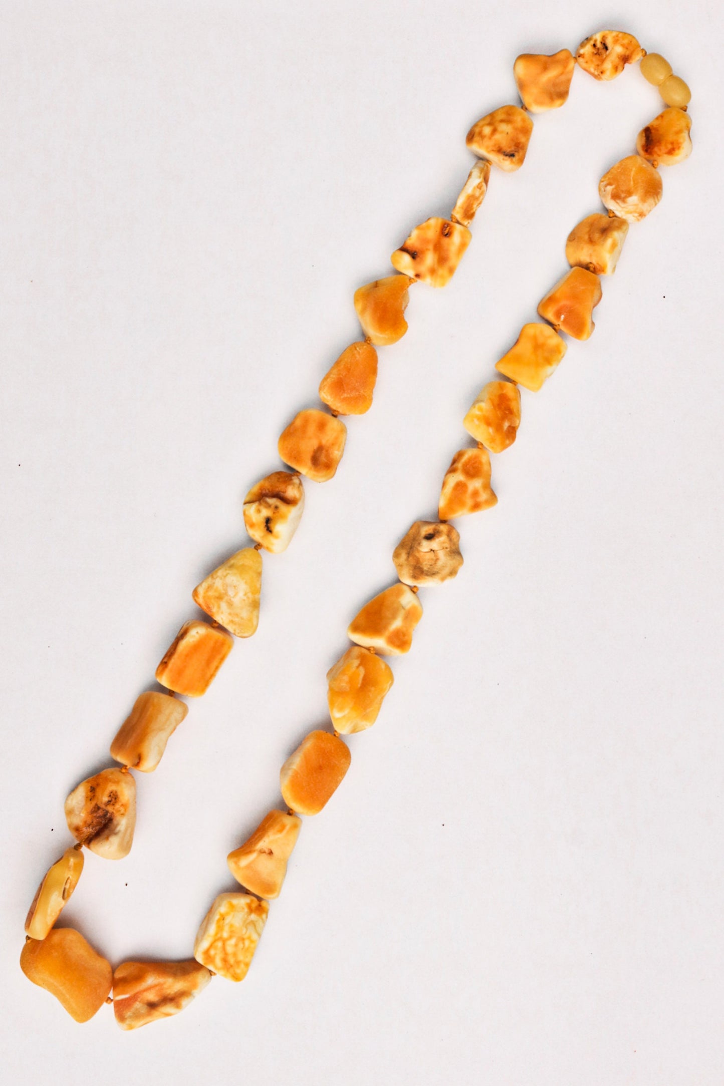 Baltic Amber Raw Butterscotch Necklace Unpolished Natural Untreated Chunky Healing Unisex 24″ 40.6 gram