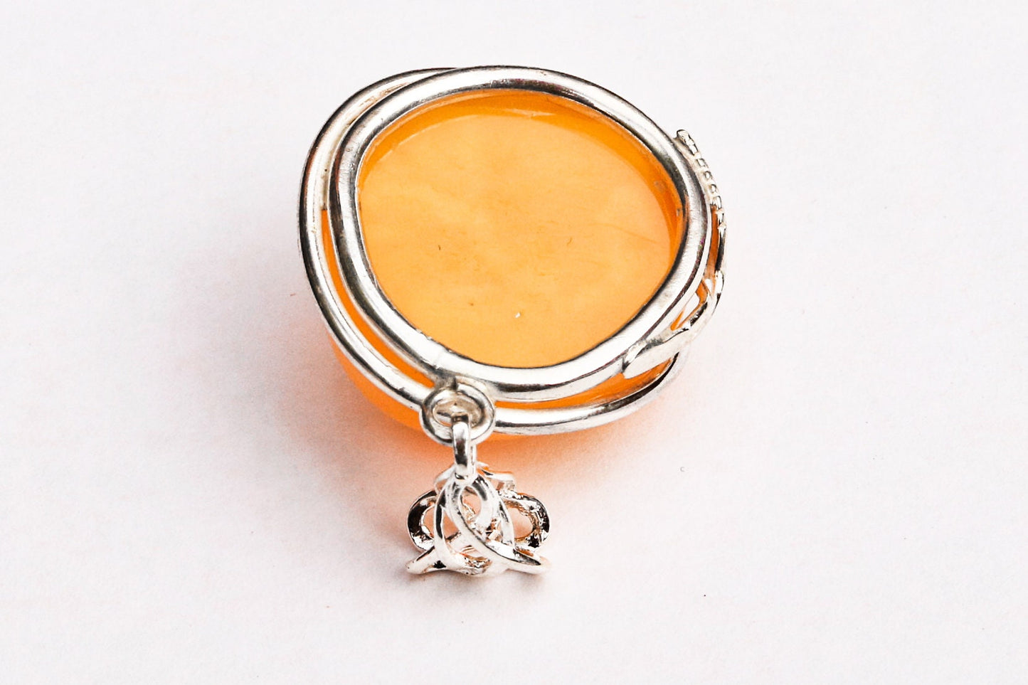 Baltic Amber Butterscotch Pendant Natural Unisex Jewelry 1.8" 10.7 gram 925 Silver