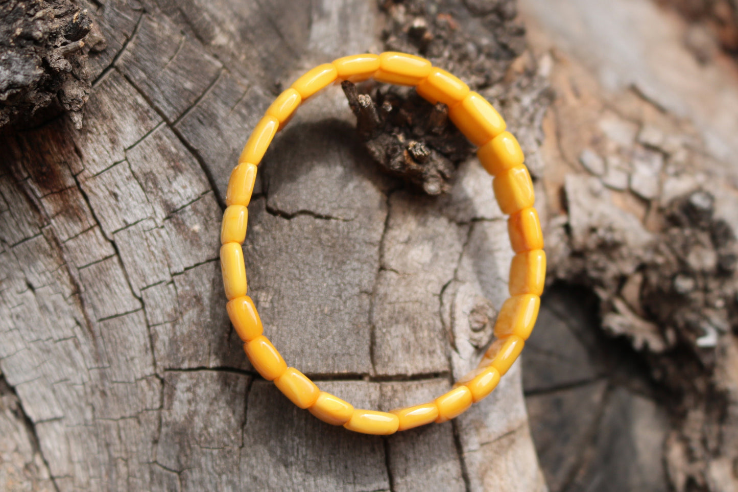 Baltic Amber Jewelry Antique Butterscotch Egg Yolk Bracelet 10.2 gram