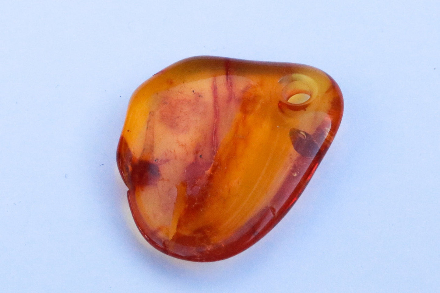 Baltic Amber Honey Pendant Pierced Natural Untreated Unisex 1.54" 5.1 gram