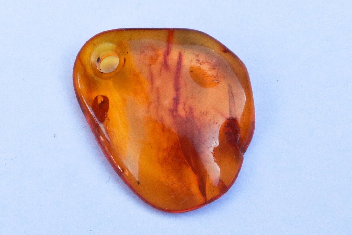 Baltic Amber Honey Pendant Pierced Natural Untreated Unisex 1.54" 5.1 gram