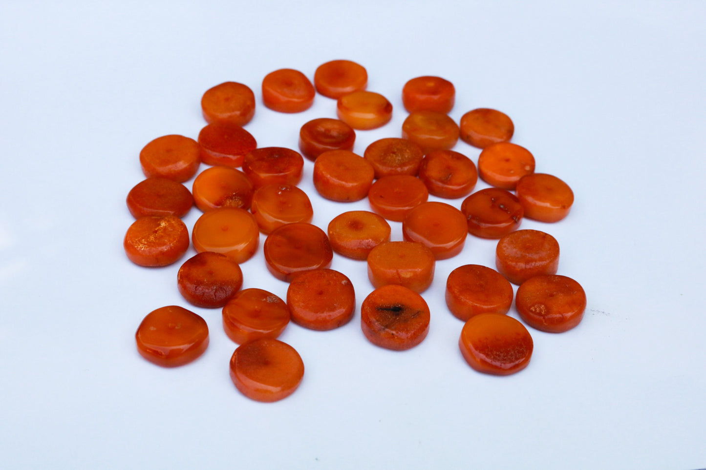 Baltic Amber Caramel Antique Beads Disc Loose Natural 1 mm core