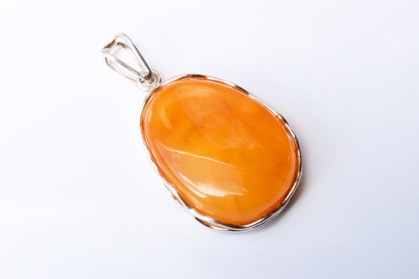 Baltic Amber Butterscotch Pendant Drop Natural Untreated Unisex 2.1" 12.6 gram