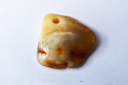 Baltic Amber Butterscotch Pendant Pierced Natural Untreated Unisex Chunky 1.49" 7.1 gram