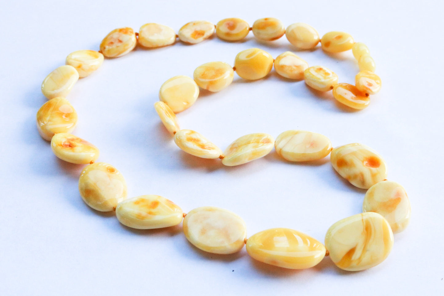 Baltic Amber Necklace Butterscotch Raw Natural Unpolished Untreated Beads Unisex Jewelry 22" 28.4 gram