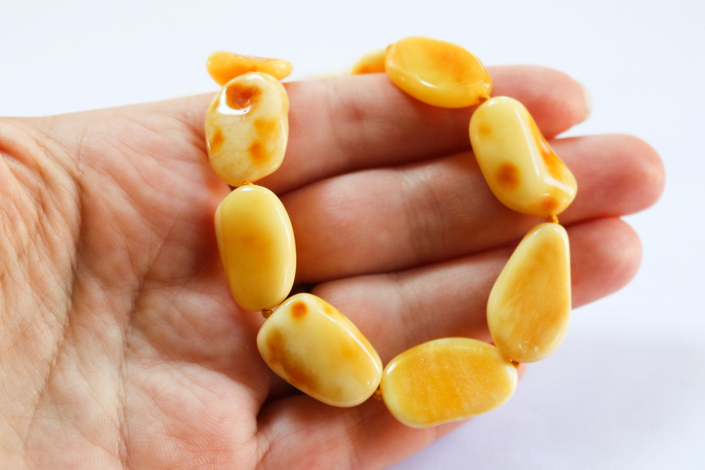 Baltic Amber Necklace Butterscotch Jewelry Natural Untreated Yellow 24" 25.6 gram