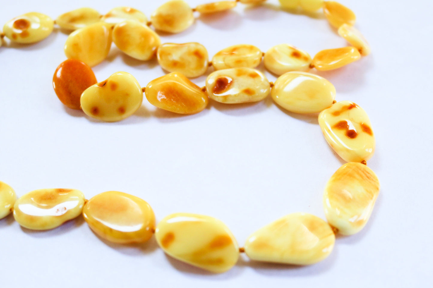 Baltic Amber Necklace Butterscotch Jewelry Natural Untreated Yellow 24" 25.6 gram