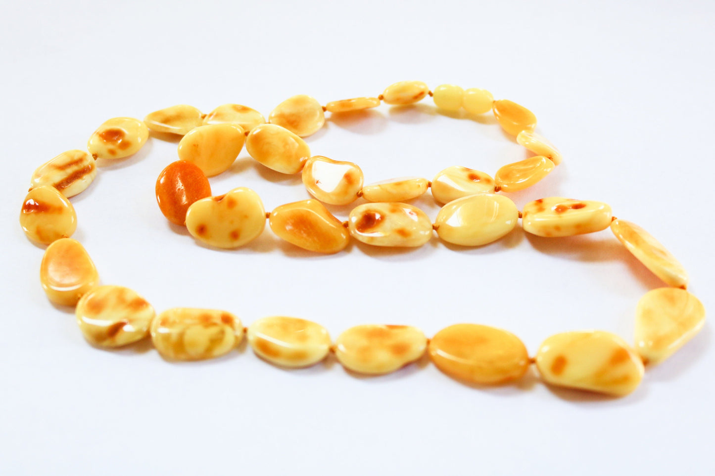 Baltic Amber Necklace Butterscotch Jewelry Natural Untreated Yellow 24" 25.6 gram