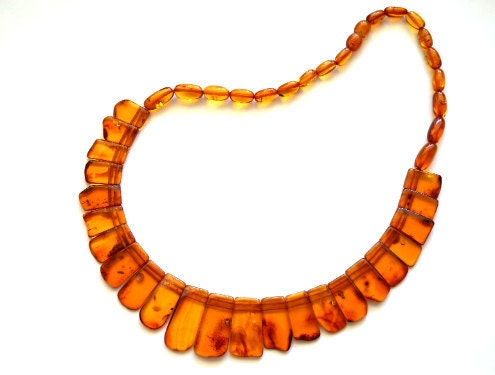 Baltic Amber Choker Honey Necklace Cleopatra Natural Untreated Jewelry 18.5" 29 gram