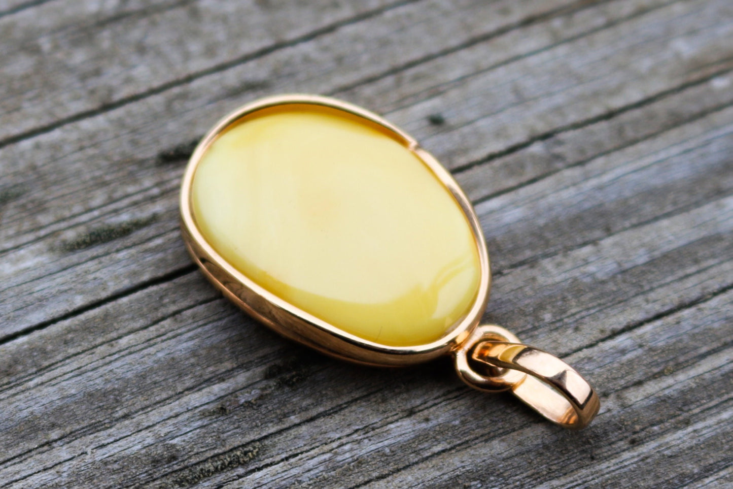 Baltic Amber Pendant Butterscotch Gold Plated Silver Natural Untreated Jewelry 1.73" 6.8 gram
