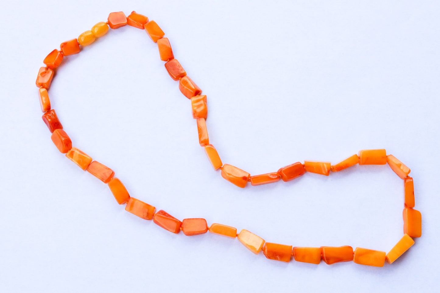 Baltic Amber Necklace Yolk Antique Butterscotch Unisex Jewelry Beads 21.7″ 16.6 gram