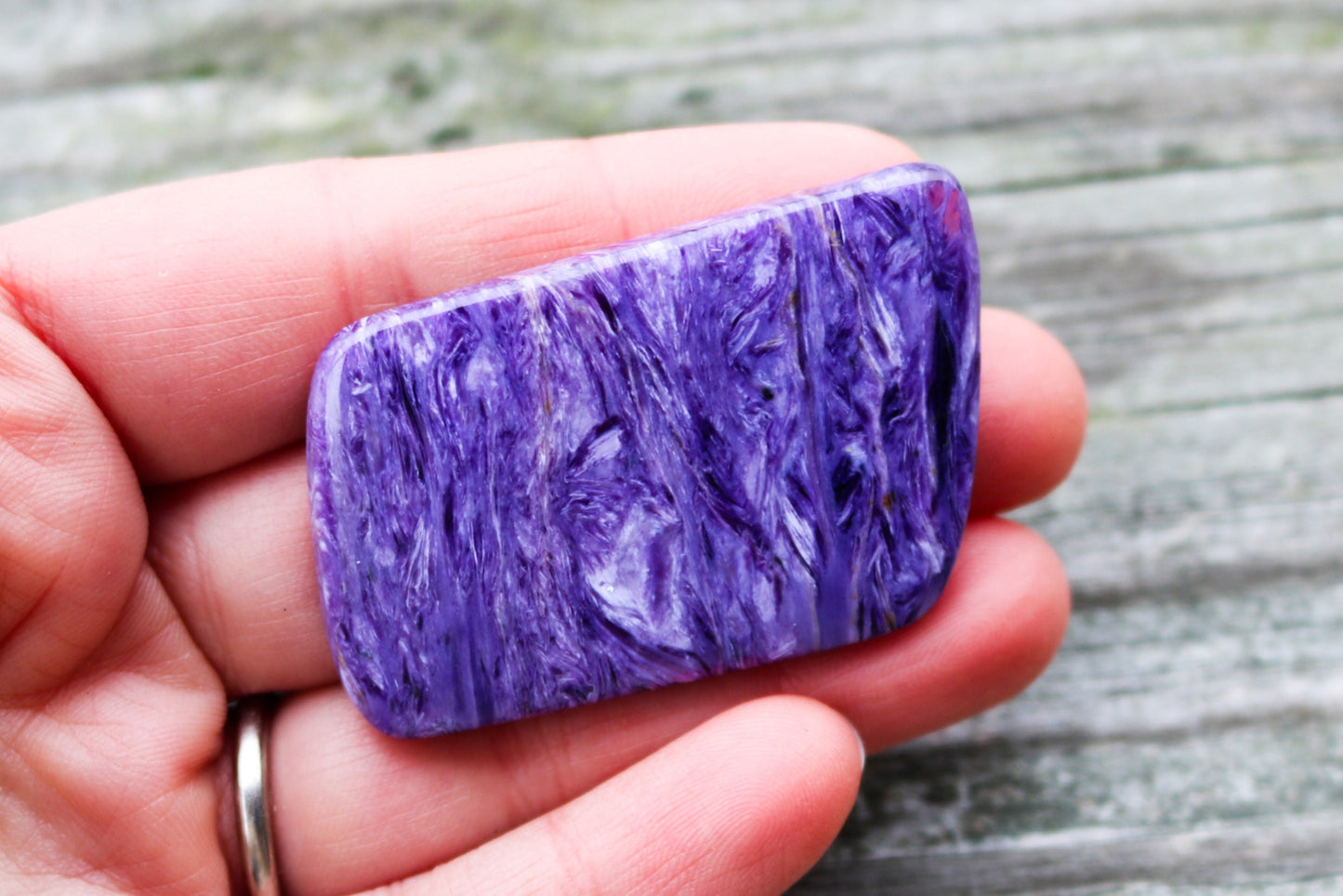 Charoite Cabochon Free Form Russian grade AAA Natural Purple Stone 21.4 gram