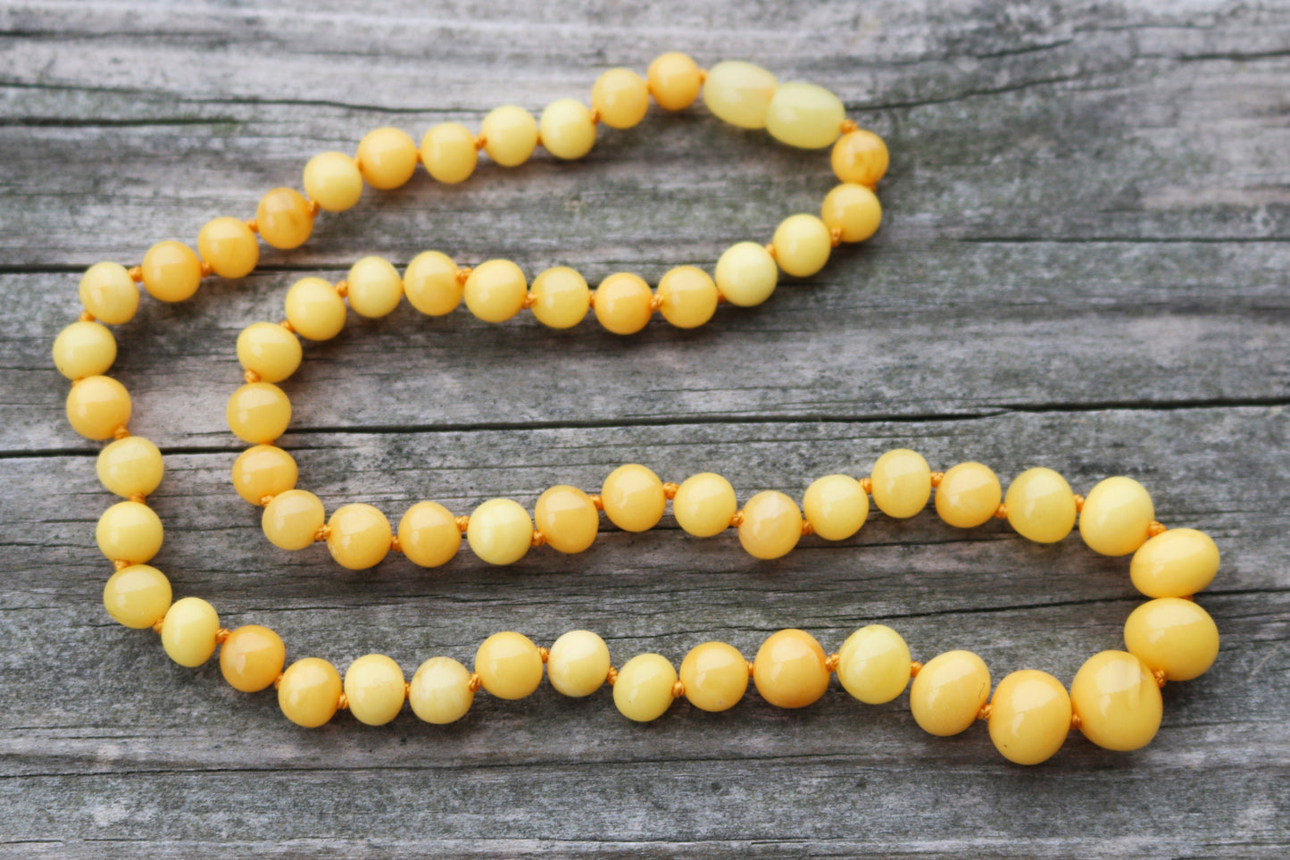 Baltic Amber Antique Butterscotch Necklace Baroque Beads Yolk Natural Jewelry 18" 12.7 gram