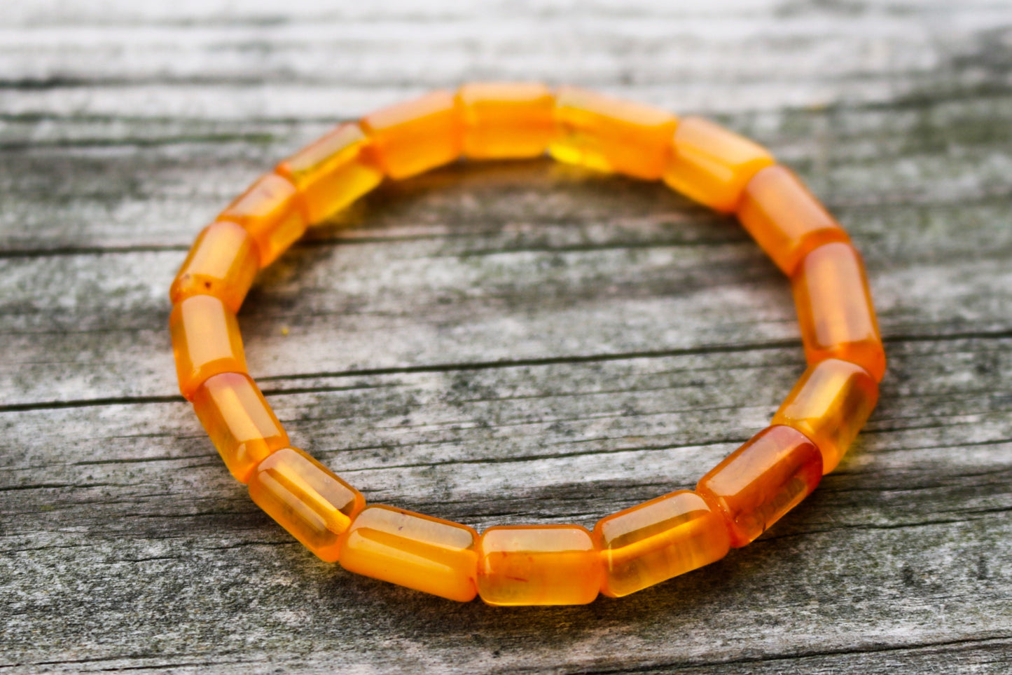 Baltic Amber Bracelet Barrel Beads Antique Cloudy Natural Jewelry Yolk 8.5 gram