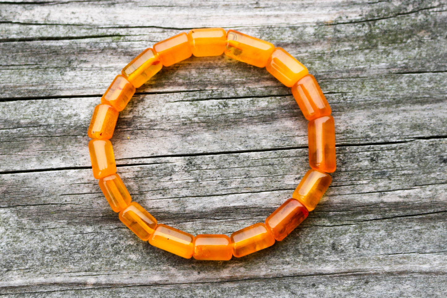 Baltic Amber Bracelet Barrel Beads Antique Cloudy Natural Jewelry Yolk 8.5 gram