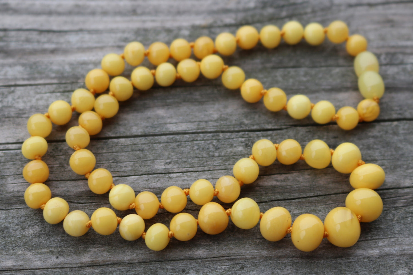 Baltic Amber Antique Butterscotch Necklace Baroque Beads Yolk Natural Jewelry 18" 12.7 gram