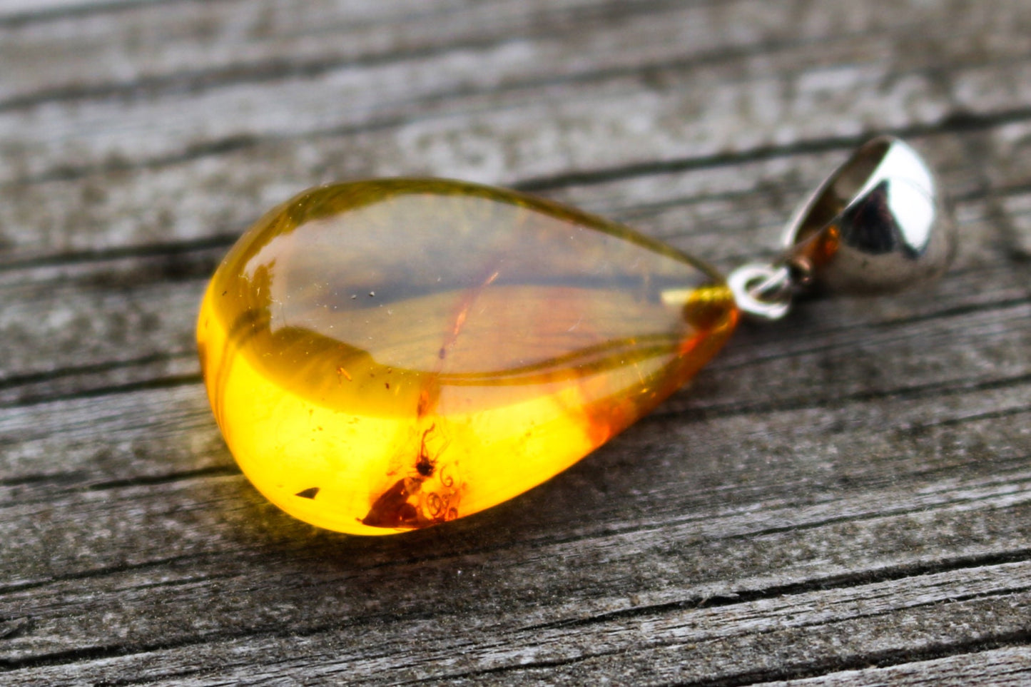 Baltic Amber Pendant Fossil Insect Mosquito Natural Untreated Unisex 1.69" 4.9 gram