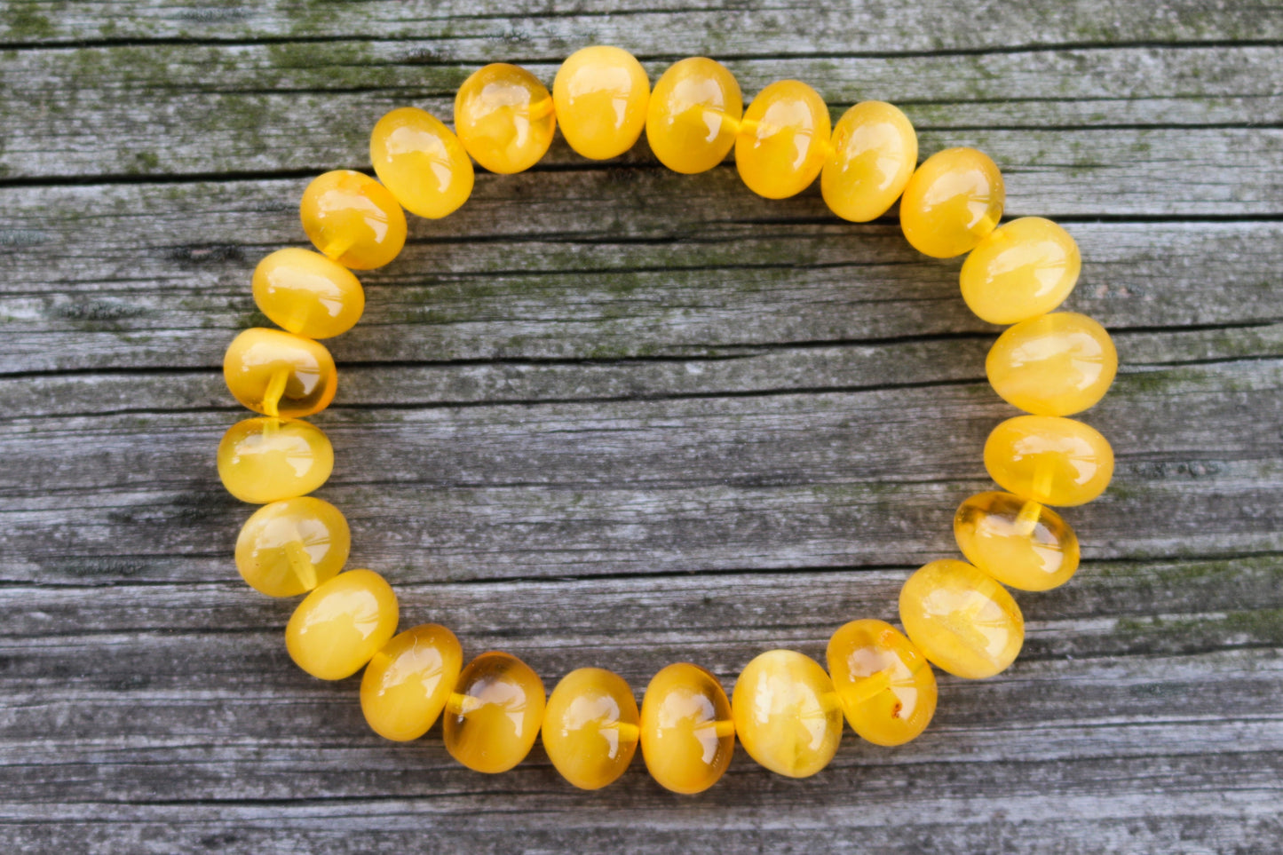 Baltic Amber Bracelet Butterscotch Cloudy Natural Untreated Unisex 15.8 gram