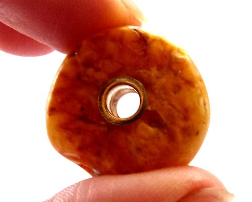 Raw Baltic Amber Charm Bead Butterscotch Natural Untreated Unisex Jewelry 0.9″