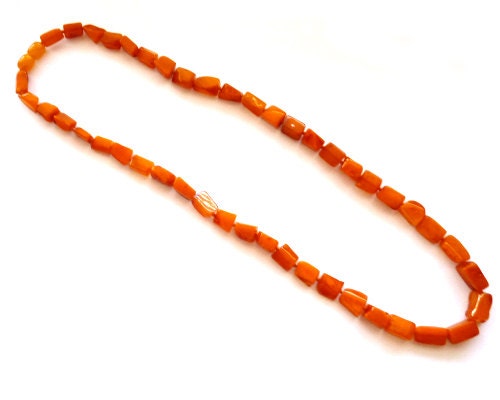 Baltic Amber Necklace yolk Antique Butterscotch Unisex Jewelry Beads 21.65″ 17.2 gram