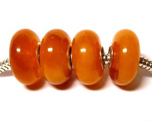 Baltic Amber Charm Bead Caramel Antique Butterscotch for charm bracelet