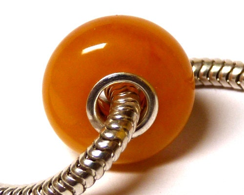 Baltic Amber Charm Bead Caramel Antique Butterscotch for charm bracelet